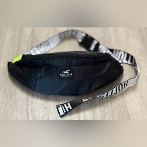 Hollister Black and Neon Waist Bag